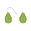 Silver earrings with Bohemian quartz glass