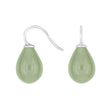Silver earrings with Bohemian quartz glass