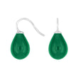 Silver earrings with Bohemian quartz glass