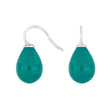 Silver earrings with Bohemian quartz glass