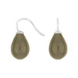 Silver earrings with Bohemian quartz glass