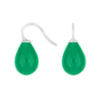 Silver earrings with Bohemian quartz glass