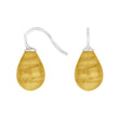 Silver earrings with Bohemian quartz glass