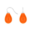Silver earrings with Bohemian quartz glass