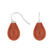 Silver earrings with Bohemian quartz glass