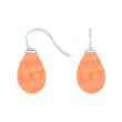 Silver earrings with Bohemian quartz glass
