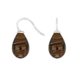 Silver earrings with Bohemian quartz glass