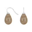 Silver earrings with Bohemian quartz glass
