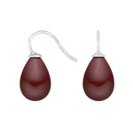 Silver earrings with Bohemian quartz glass