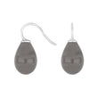 Silver earrings with Bohemian quartz glass