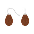 Silver earrings with Bohemian quartz glass