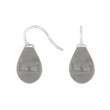 Silver earrings with Bohemian quartz glass