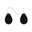 Silver earrings with Bohemian quartz glass