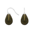 Silver earrings with Bohemian quartz glass
