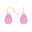 Silver earrings with Bohemian quartz glass