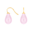 Silver earrings with Bohemian quartz glass