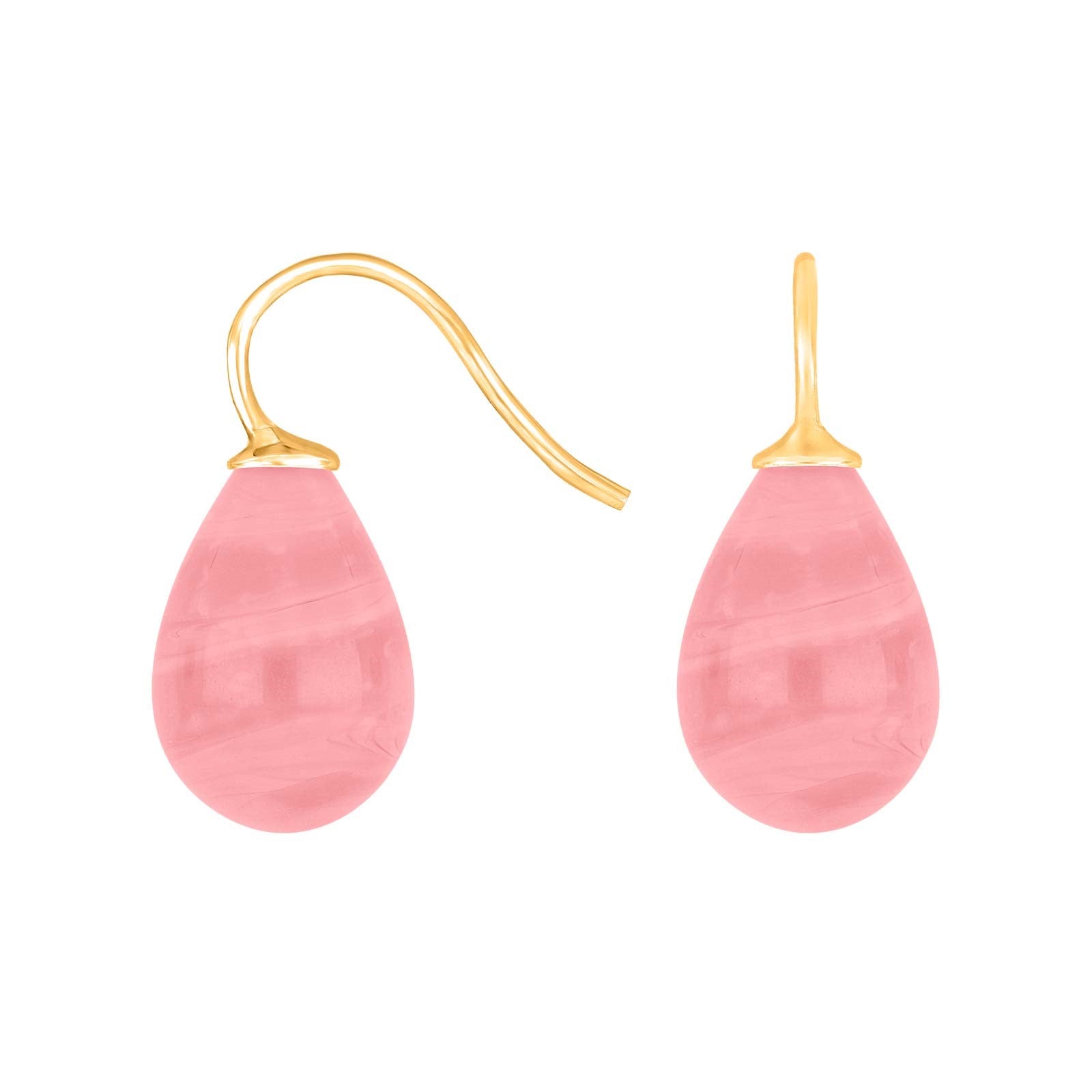 Silver earrings with Bohemian quartz glass