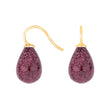 Silver earrings with Bohemian quartz glass
