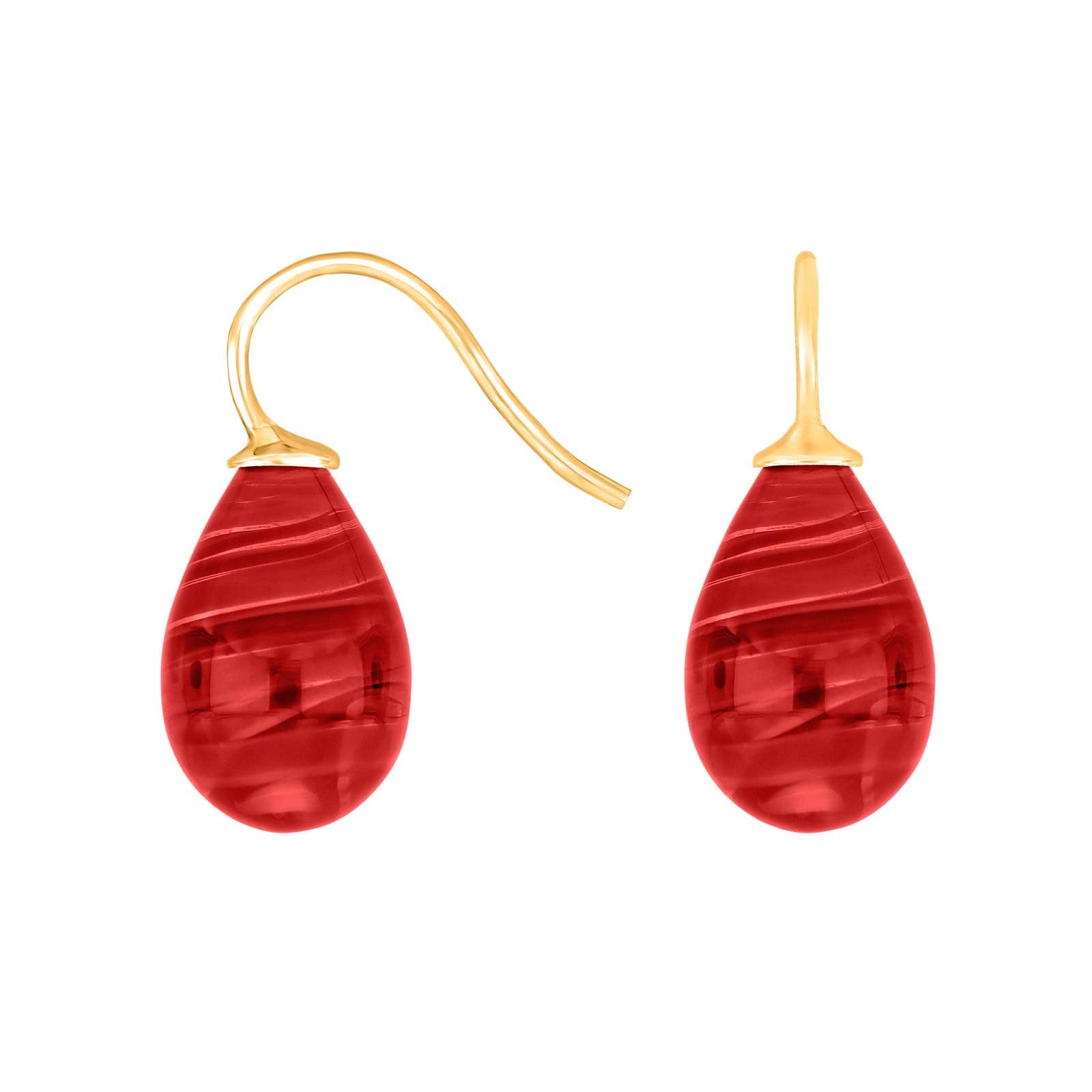 Silver earrings with Bohemian quartz glass