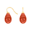 Silver earrings with Bohemian quartz glass