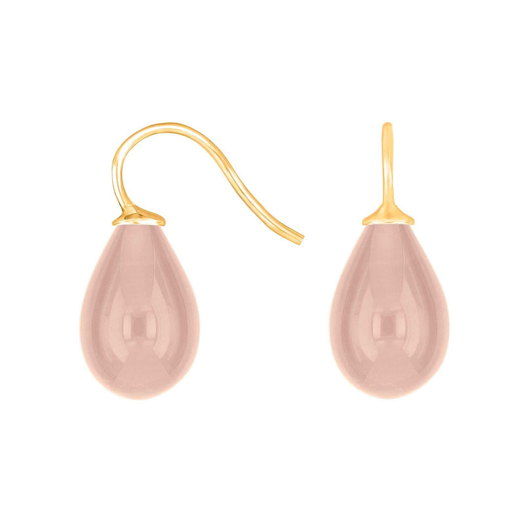 Silver earrings with Bohemian quartz glass