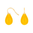 Silver earrings with Bohemian quartz glass
