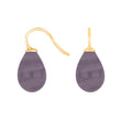 Silver earrings with Bohemian quartz glass