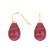 Silver earrings with Bohemian quartz glass