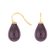 Silver earrings with Bohemian quartz glass