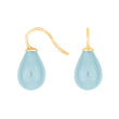 Silver earrings with Bohemian quartz glass