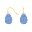 Silver earrings with Bohemian quartz glass