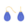 Silver earrings with Bohemian quartz glass