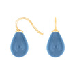 Silver earrings with Bohemian quartz glass