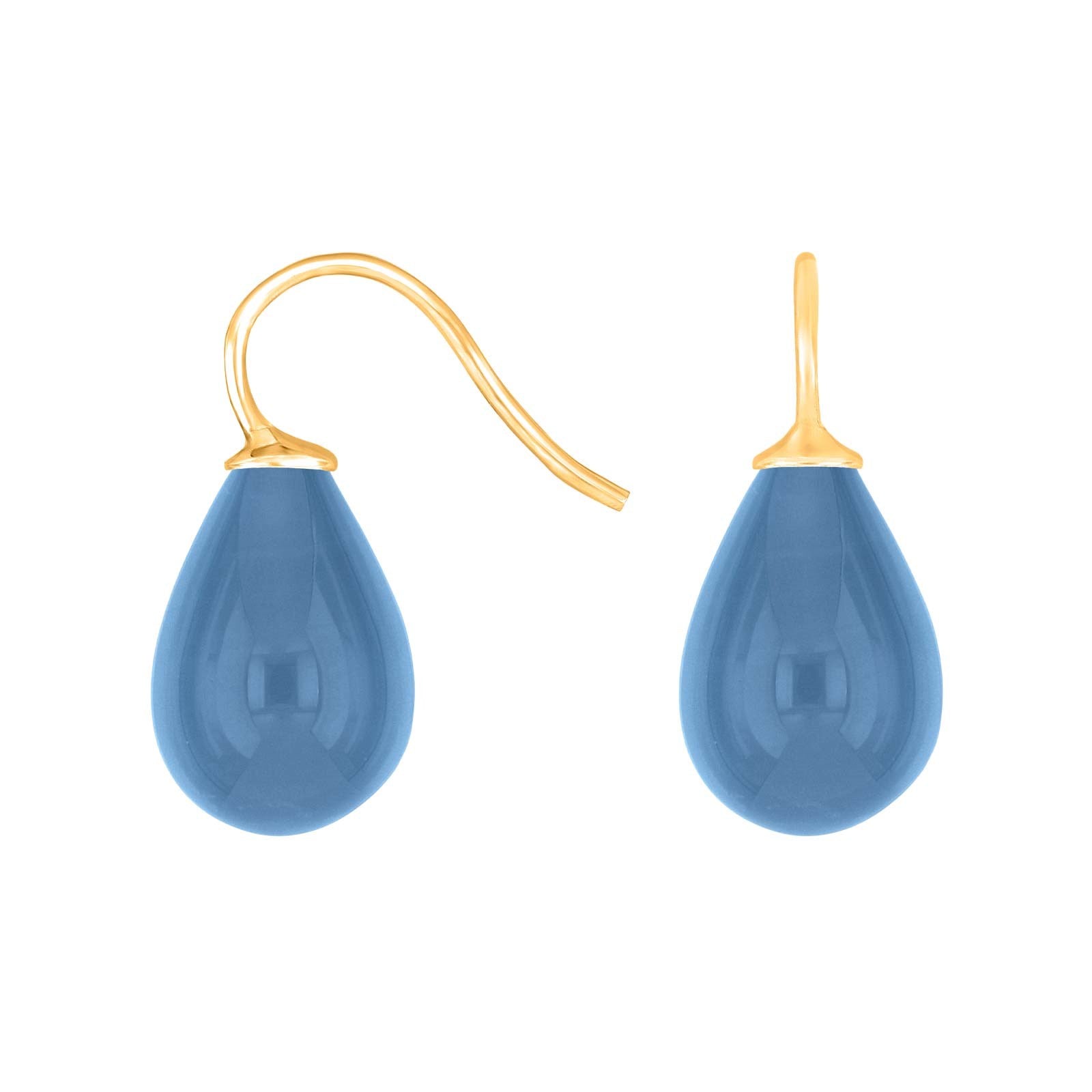 Silver earrings with Bohemian quartz glass