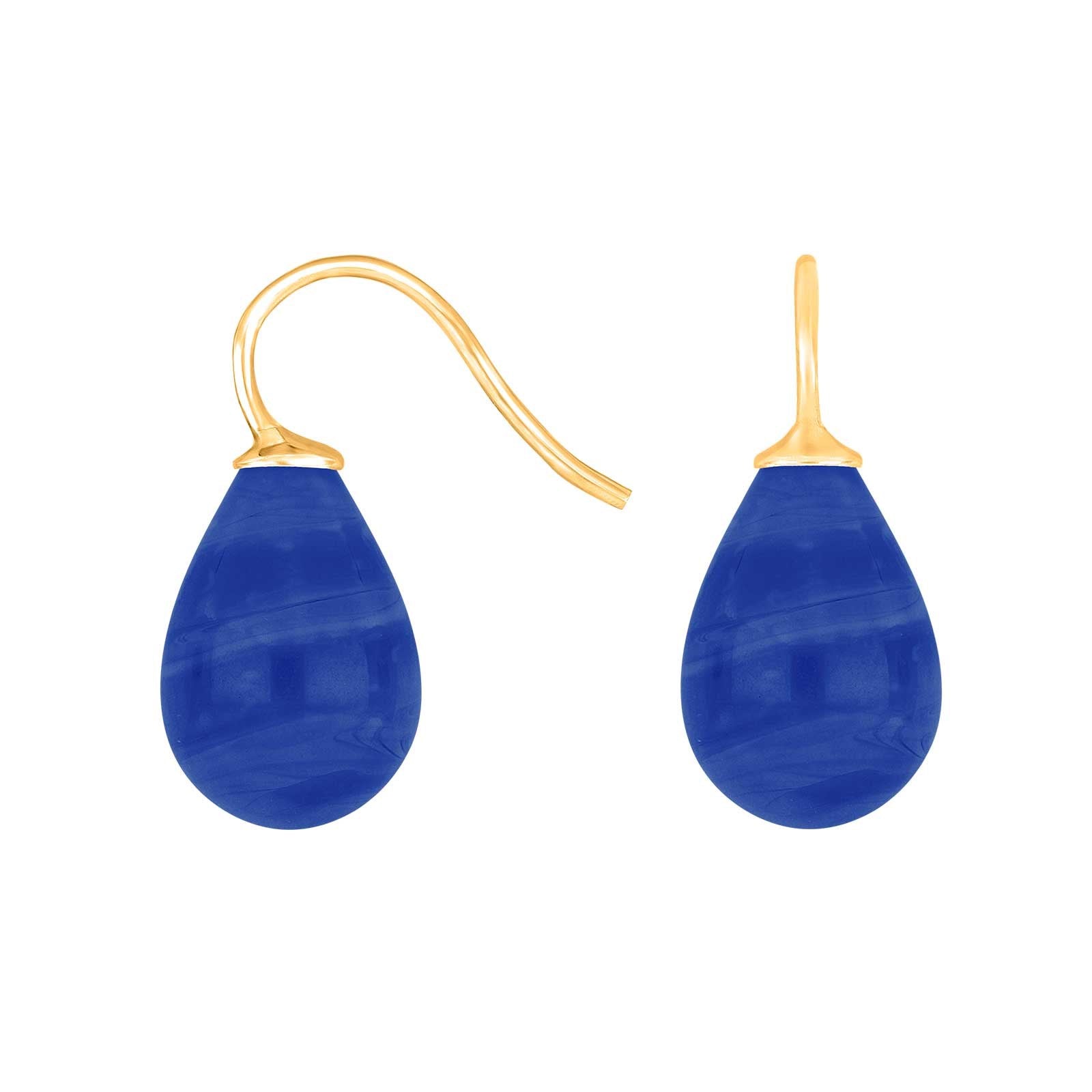 Silver earrings with Bohemian quartz glass
