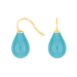 Silver earrings with Bohemian quartz glass