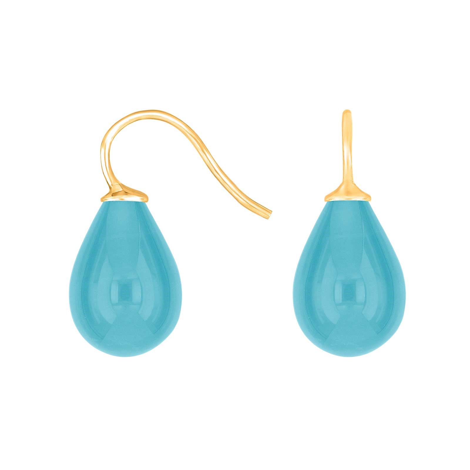 Silver earrings with Bohemian quartz glass