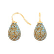Silver earrings with Bohemian quartz glass
