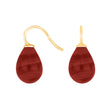 Silver earrings with Bohemian quartz glass