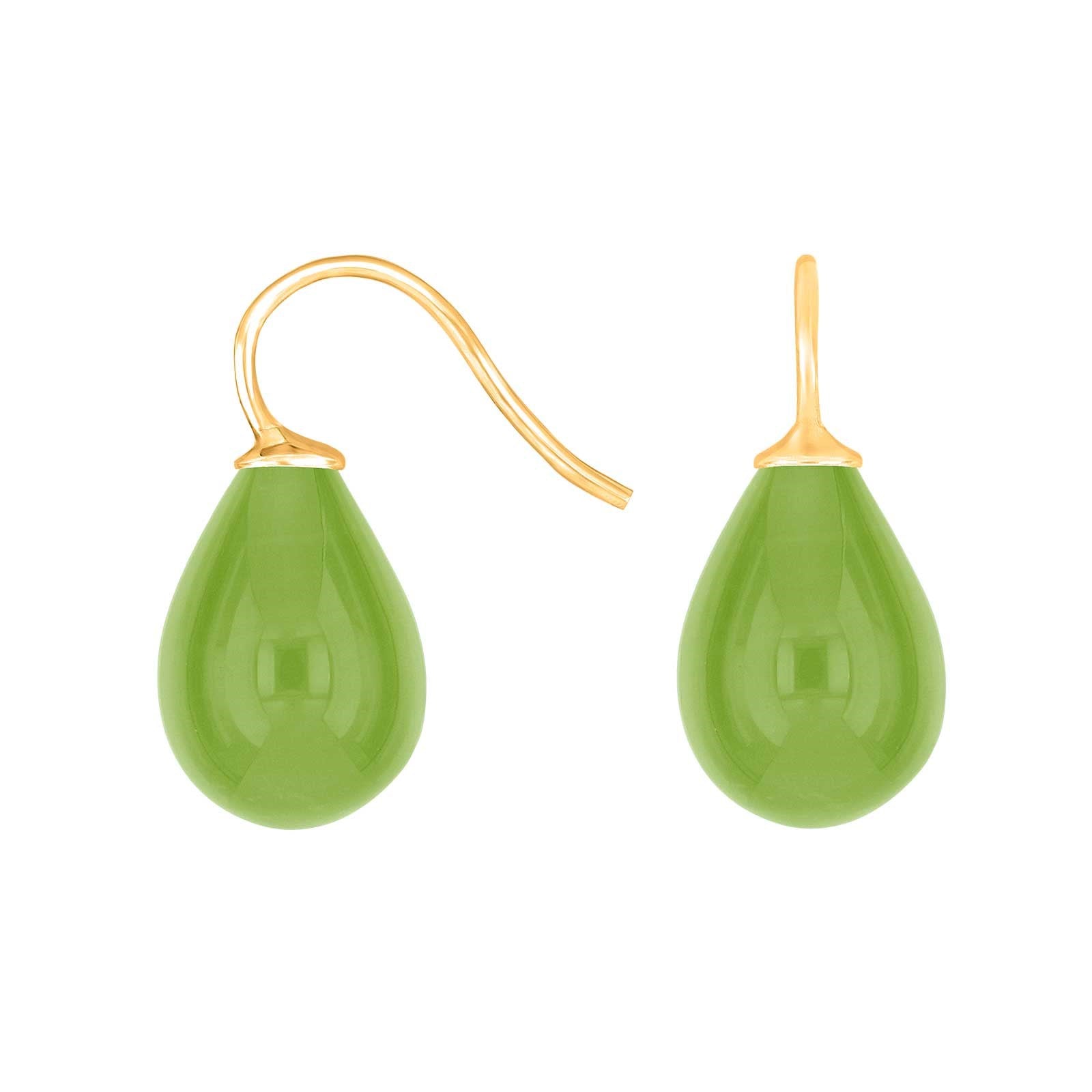 Silver earrings with Bohemian quartz glass