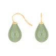 Silver earrings with Bohemian quartz glass