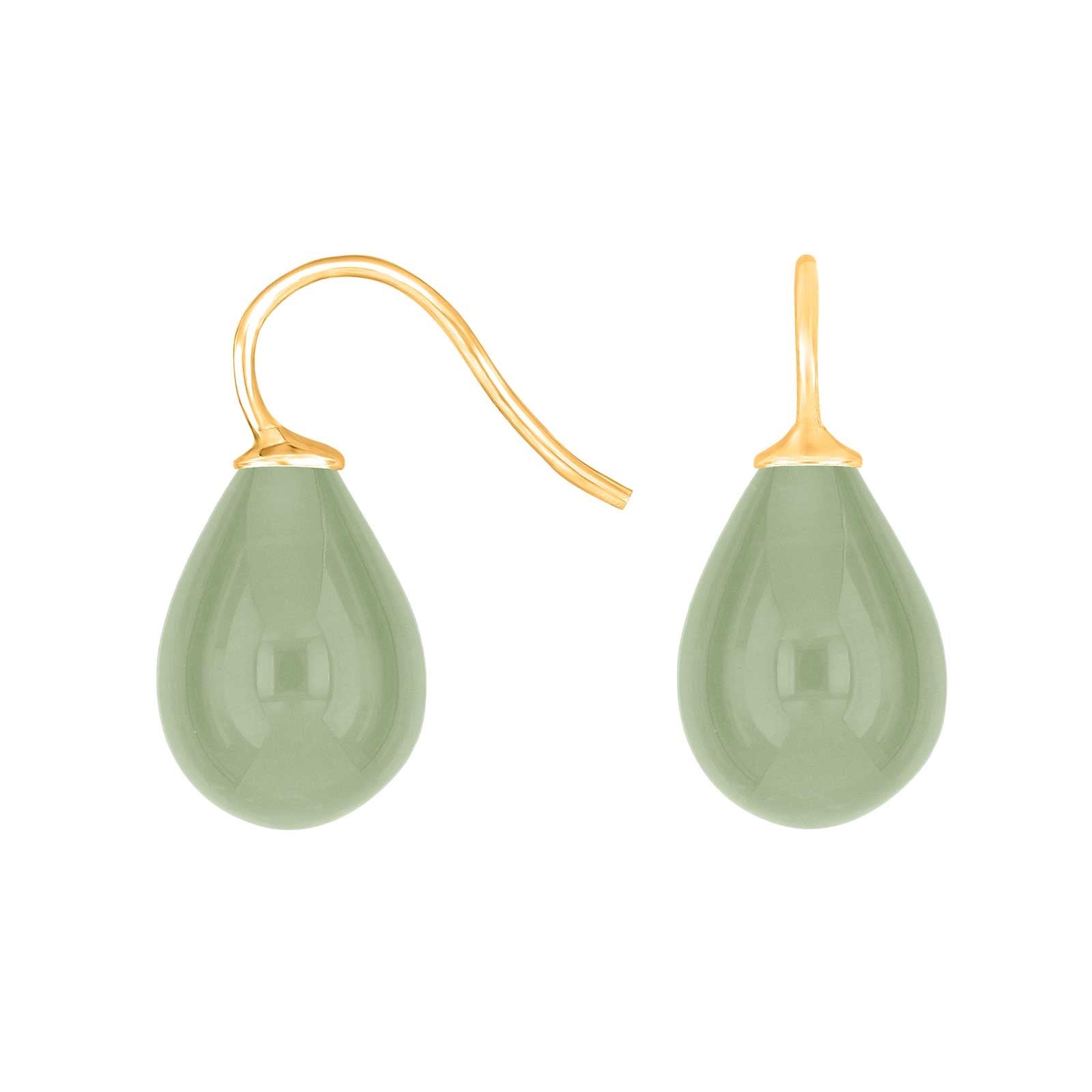 Silver earrings with Bohemian quartz glass