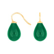 Silver earrings with Bohemian quartz glass