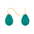 Silver earrings with Bohemian quartz glass