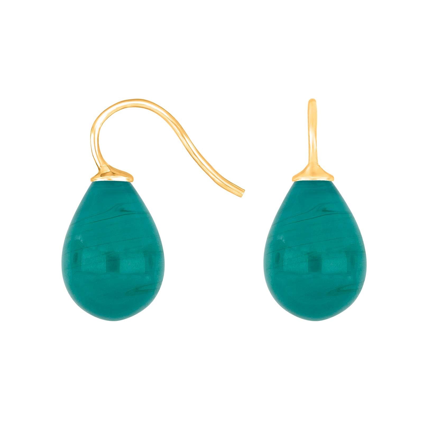 Silver earrings with Bohemian quartz glass