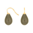 Silver earrings with Bohemian quartz glass