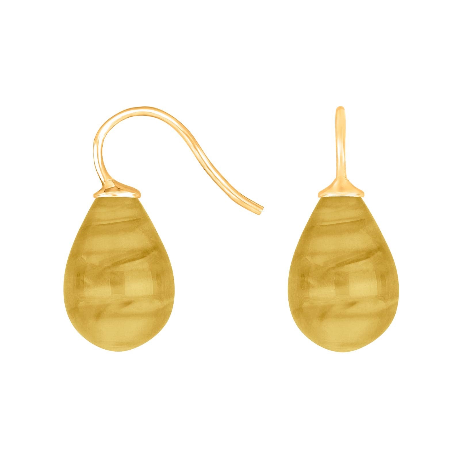 Silver earrings with Bohemian quartz glass