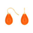 Silver earrings with Bohemian quartz glass