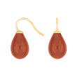 Silver earrings with Bohemian quartz glass