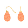 Silver earrings with Bohemian quartz glass